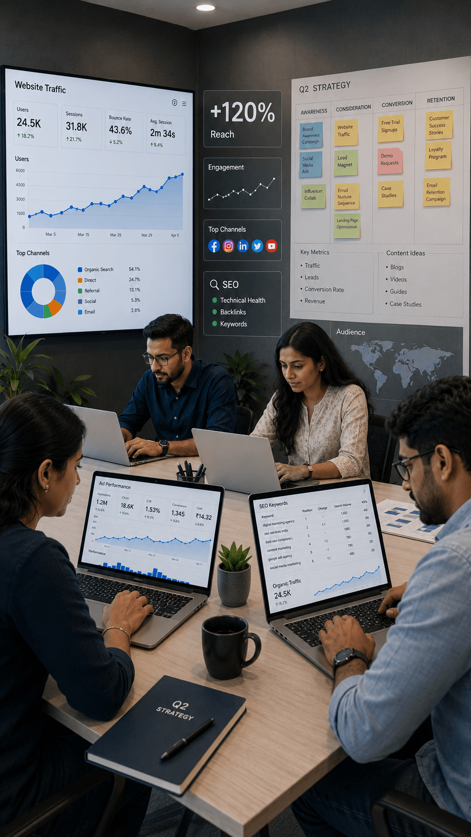 Digital marketing strategy visualization